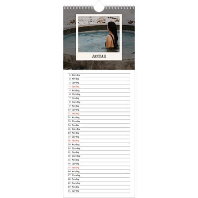 Fotokalender smal  — Portrettredigeringen [Januar]