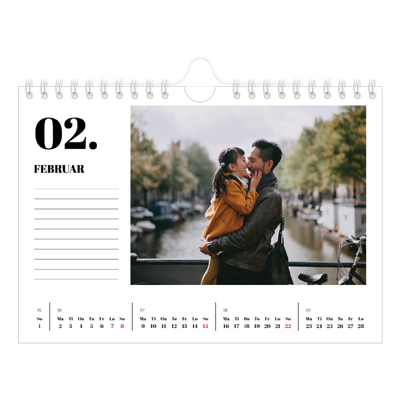 Fotokalender A5 — Serif og øyeblikk [Februar]