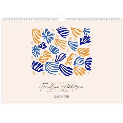 Fotokalender A3 — Minimalistisk korall [kalender-forside]