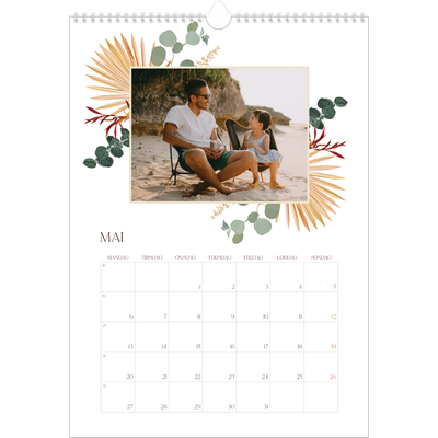 A3 Månedskalender — Bohemsk stil [kalender-forside]