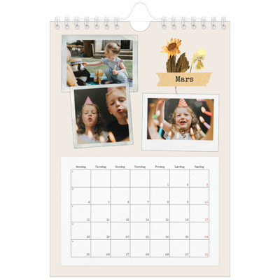 Fotokalender A5 — Vintage scrapbooking [Mars]