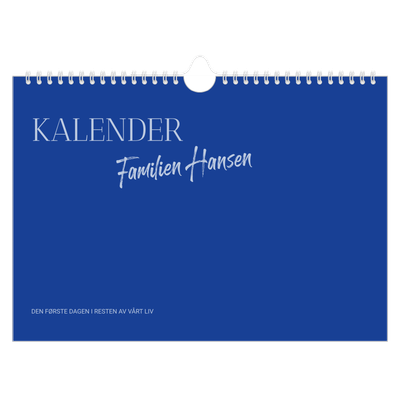 Fotokalender A4 — Klassisk kobolt [kalender-forside]
