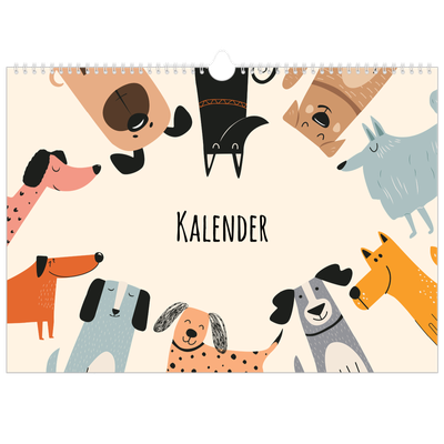 Fotokalender A3 — Hundepoter og kruseduller [kalender-forside]