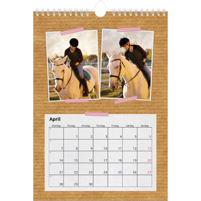 Fotokalender A4 (20 x 30 cm) — Washi tape [April]