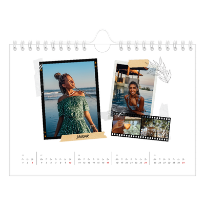 Fotokalender A5 — Scrapbook stil [Januar]