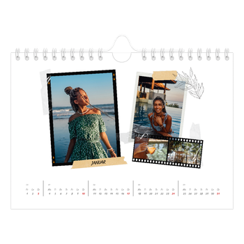 Fotokalender A5 — Scrapbook stil