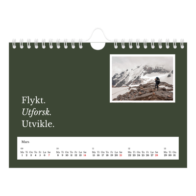 Fotokalender A5 — Redaksjonell Jord [Mars]