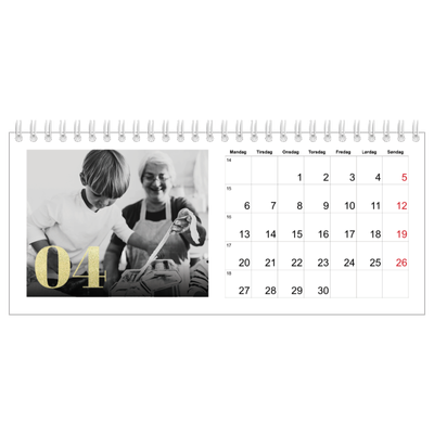 Bordkalendere — Glitter tall [April]