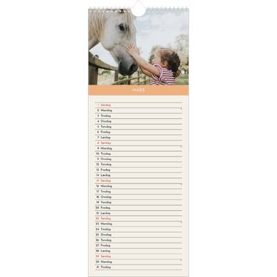 Fotokalender smal  — Pastellkapitler [Mars]