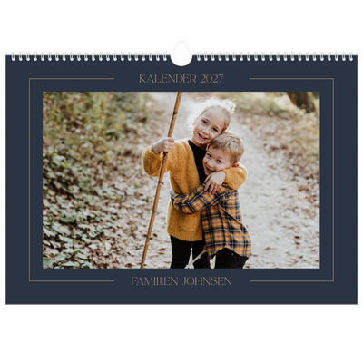 Fotokalender A3 — Prøyssisk blå [kalender-forside]