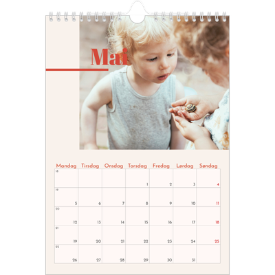 Fotokalender A4 (20 x 30 cm) — Kalender 90-talls stil [kalender-forside]