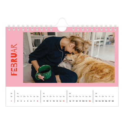 Fotokalender A5 — Fargerik kalender [Februar]