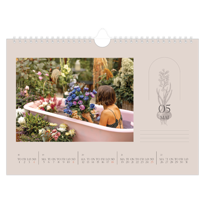 Fotokalender A4 — Enkel botanisk [kalender-forside]