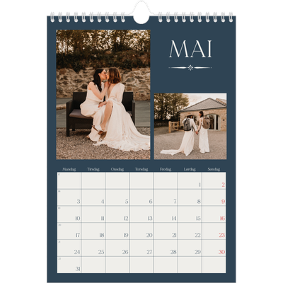 Fotokalender A4 (20 x 30 cm) — Skifer & seriffer [Mai]