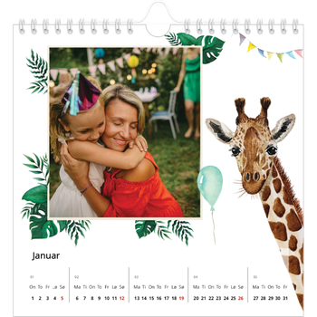Fotokalender Kvadratisk — Vannfarger dyr
