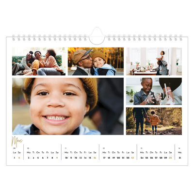 Fotokalender A4 — Håndskrevet måned [Mars]