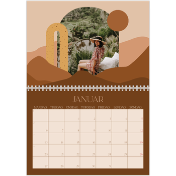 Fotokalender A4 dobbel — Nøytrale fjell