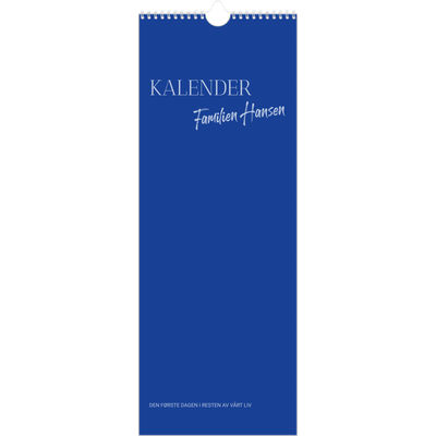 Fotokalender smal  — Klassisk kobolt [kalender-forside]