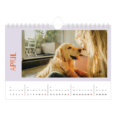 Fotokalender A5 — Fargerik kalender [April]