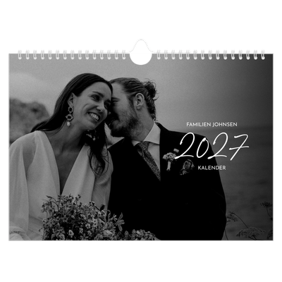 Fotokalender A4 — Elegant skrift [kalender-forside]