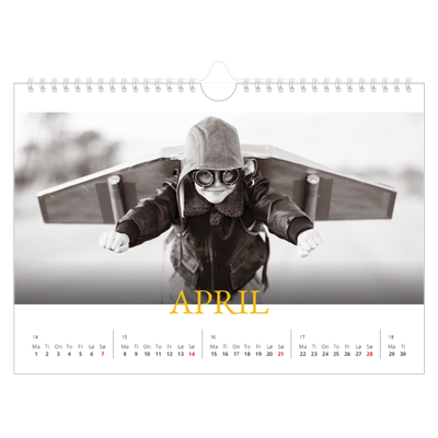 Fotokalender A4 — Historisk stil [April]