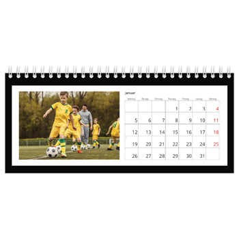 Bordkalender med foto — Svart bakgrunn