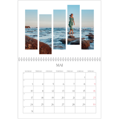 Fotokalender A4 dobbel (30 x 40 cm) — Reisebilder [Mai]