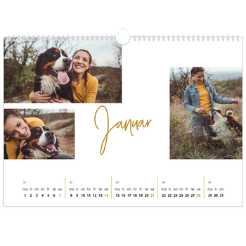 Fotokalender A3 — Gullstift