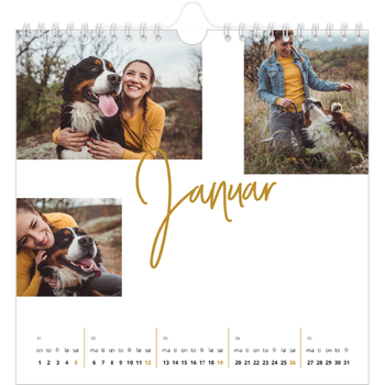 Fotokalender Kvadratisk — Gullstift