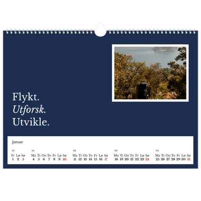 Fotokalender A3 — Redaksjonell Jord [Januar]