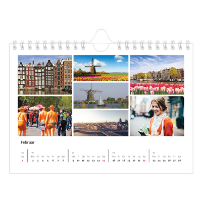 Fotokalender A5 — Bilderutenett [Februar]