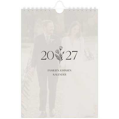 Fotokalender A5 — Initialer i blomst [kalender-forside]
