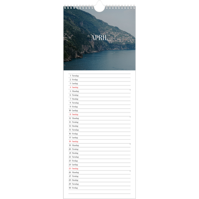 Fotokalender smal  — Endeløs flukt [April]