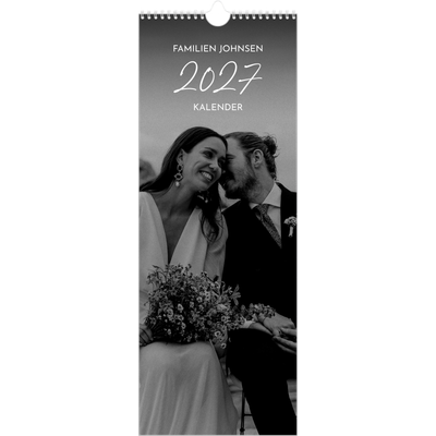 Fotokalender smal  — Elegant skrift [kalender-forside]