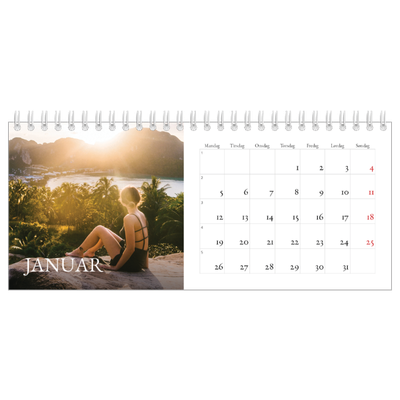Bordkalendere — Enkel serif-font [Januar]
