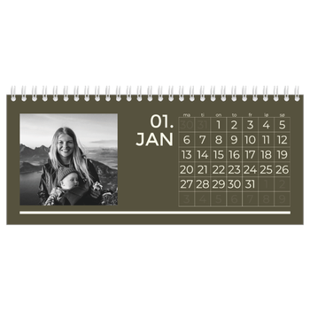 Bordkalender med foto — Moderne og dristig
