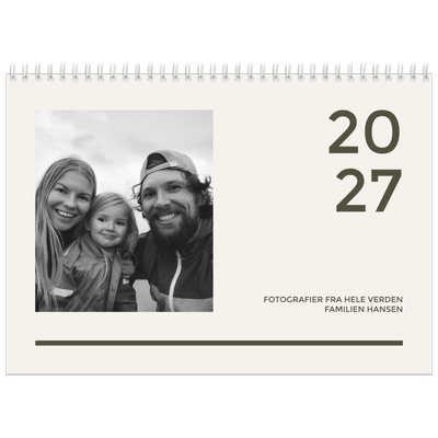 Fotokalender A4 dobbel (30 x 40 cm) — Moderne og dristig [kalender-forside]
