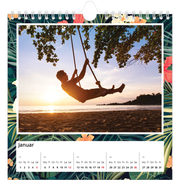 Fotokalender Kvadratisk — Botanisk stil