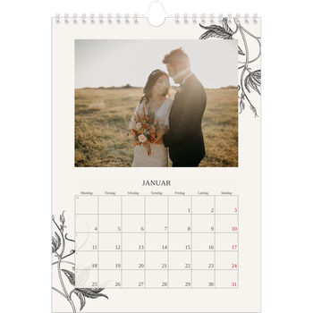 Fotokalender A4 — Blekk & blomst