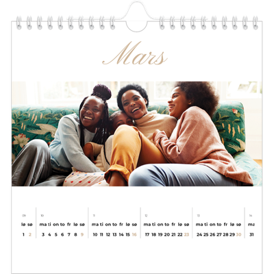 Månedskalender kvadratisk — Elegant kalender [Mars]