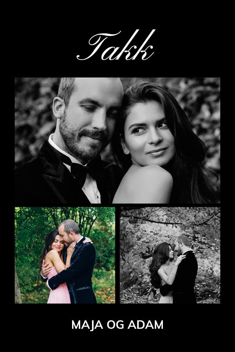 Takkekort — Sort minimalisme