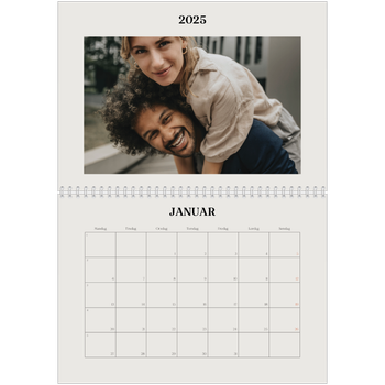 Fotokalender A4 dobbel — Simpelt og moderne