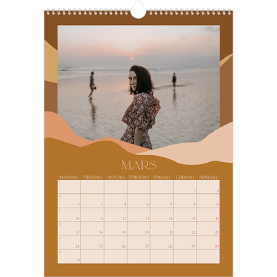 A3 Månedskalender — Nøytrale fjell [Mars]