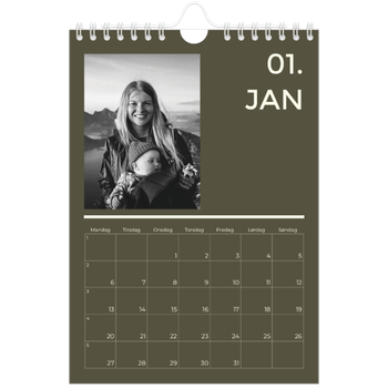 Fotokalender A5 — Moderne og dristig