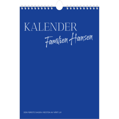 Fotokalender A4 (20 x 30 cm) — Klassisk kobolt [kalender-forside]