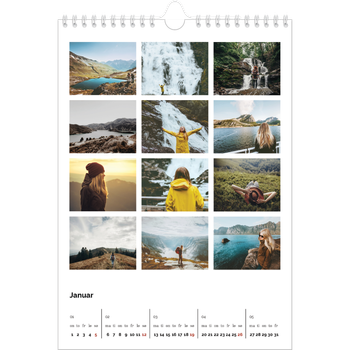 Fotokalender A4 — Enkelt bilderutenett