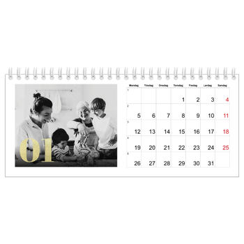 Bordkalender med foto — Glitter tall