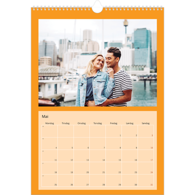 A3 Månedskalender — Stilrene farger [kalender-forside]