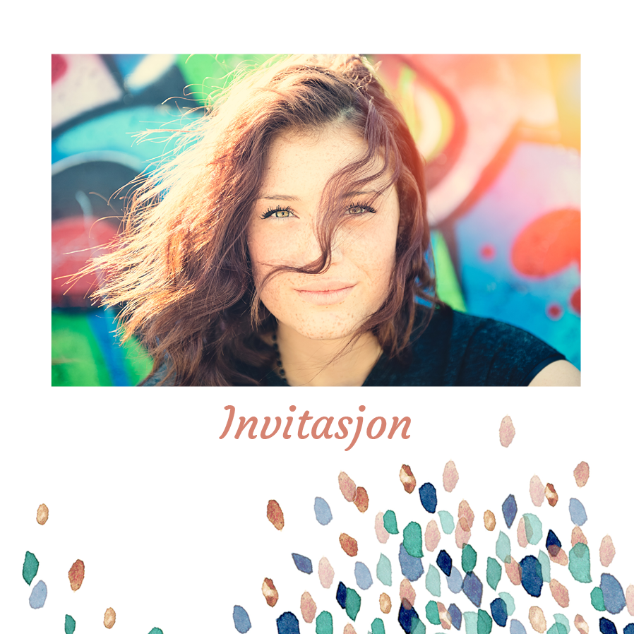 Invitasjoner — Akvarell flekker