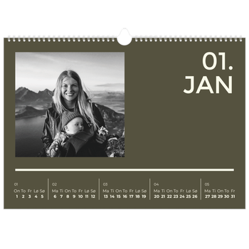 Fotokalender A3 — Moderne og dristig